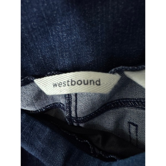 Westbound Women's Blue Denim Cropped Capri Pants Lace‎ Up Hem Size 16 - Picture 6 of 11